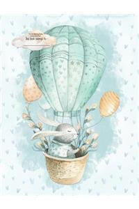 Hot Air Ballooning Bunny Composition Book