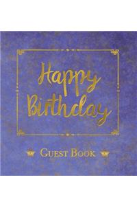 Birthday Guest Book, HARDCOVER, Birthday Party Guest Comments Book