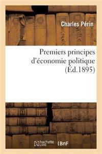 Premiers Principes d'Économie Politique