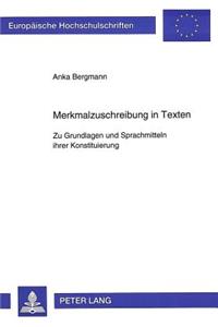 Merkmalzuschreibung in Texten