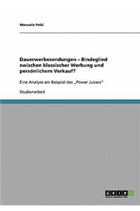 Dauerwerbesendungen - Bindeglied zwischen klassischer Werbung und persönlichem Verkauf?