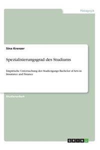 Spezialisierungsgrad des Studiums