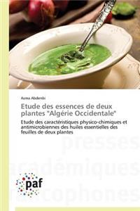 Etude Des Essences de Deux Plantes 