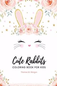 Cute rabbits coloring book for kids