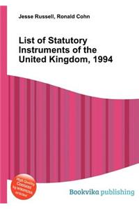 List of Statutory Instruments of the United Kingdom, 1994