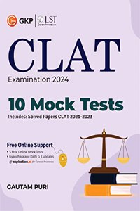 CLAT 2024 : 10 Mock Tests by GKP
