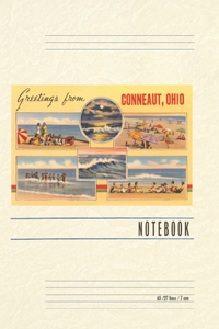 Vintage Lined Notebook Greetings from Conneaut