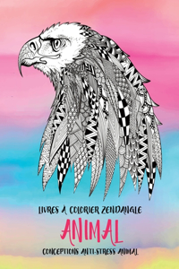 Livres à colorier Zendangle - Conceptions anti-stress Animal - Animal