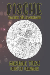 Malbuch für Erwachsene - Muster Mandala - Mandala Tiere - Fische