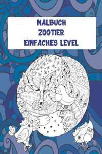 Malbuch - Einfaches Level - Zootier