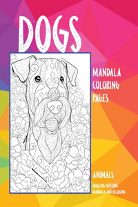 Mandala Coloring pages - Animals - Amazing Patterns Mandala and Relaxing - Dogs