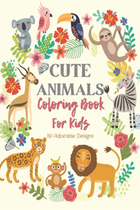 Cute Animals Coloring Book For Kids