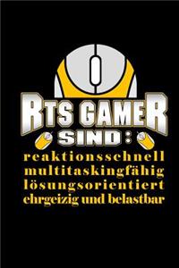 RTS Gamer Sind: Notizbuch liniert A5 Für Zocker Lustige Gaming Sprüche Geschenk für Sohn & Männer Online Games Notizblock Journal