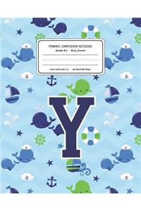 Primary Composition Notebook Grades K-2 Story Journal Y