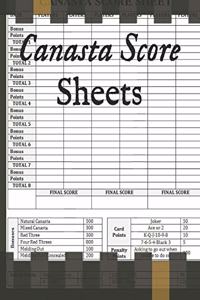 Canasta Score Sheets