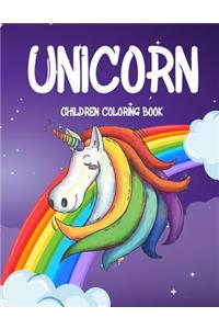 Unicorn Children Coloring Book