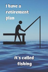 Fishing Retirement Blank Lined Journal Notebook