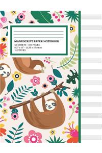 Manuscript Paper Notebook