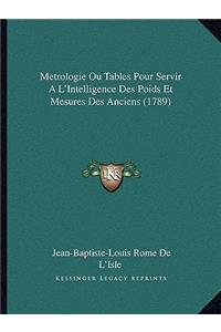 Metrologie Ou Tables Pour Servir A L'Intelligence Des Poids Et Mesures Des Anciens (1789)