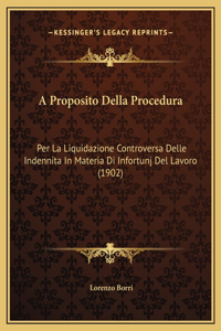 A Proposito Della Procedura