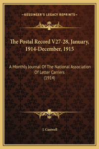 The Postal Record V27-28, January, 1914-December, 1915