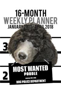 2017-2018 Weekly Planner - Most Wanted Poodle