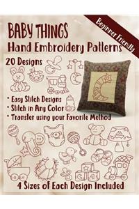Baby Things Hand Embroidery Patterns