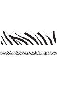 Zebra Print Scalloped Borders