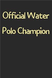 Official Water Polo Champion