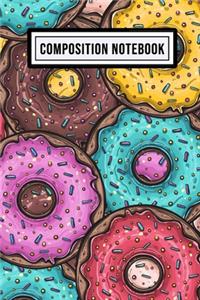 Donut Wide Ruled Composition Notebook