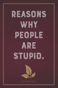 Reasons Why People are Stupid