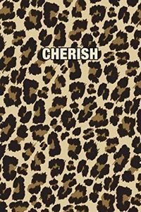 Cherish: Personalized Notebook - Leopard Print (Animal Pattern). Blank College Ruled (Lined) Journal for Notes, Journaling, Diary Writing. Wildlife Theme Des