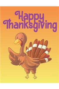 Happy Thanksgiving Coloring Book For Toddlers And Kids