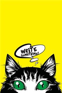 Black Cat Journal for Kids Yellow Composition Book Cat Collection: Blank lined Notebook Journal for the Cat lover in you