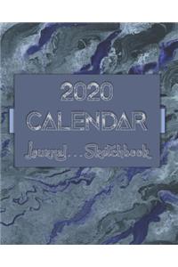 Artsy AbstractOneTwo . 2020 Calendar . Sketchbook . Lined Journal -- 8