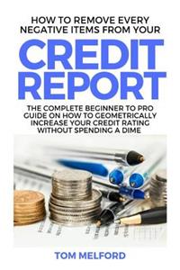 How to Remove Every Negative Items from Your Credit Report: The Complete Beginner to Pro Guide on How to Geometrically Increase Your Credit Rating Without Spending a Dime