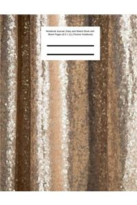 Textile Notebook Journal, Diary and Sketch Book with Blank Pages (8.5 x 11) (Texture Notebook)