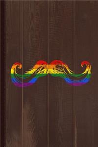 Gay Pride Mustache3 Journal Notebook