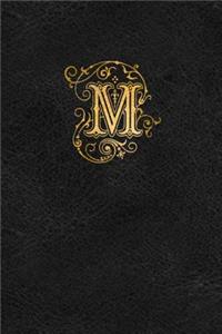 Old English Monogram Journal - Letter M