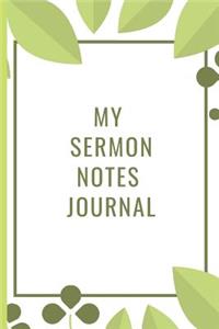 My Sermon Notes Journal