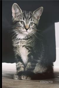 Journal Pages - Cute Kitty Friend(unruled)