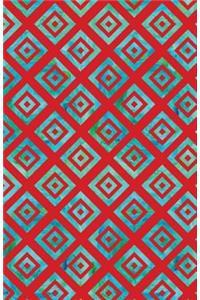 Journal Notebook Geometric Squares - Red