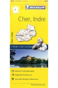 Cher, Indre - Michelin Local Map 323