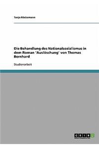 Behandlung des Nationalsozialismus in dem Roman 'Auslöschung' von Thomas Bernhard