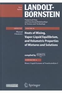 Heats of Mixing, Vapor-Liquid Equilibrium, and Volumetric Properties of Mixtures and Solutions