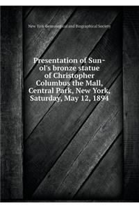 Presentation of Suñol's bronze statue of Christopher Columbus the Mall, Central Park, New York, Saturday, May 12, 1894