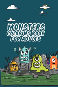 Monsters Coloring Book For Adults