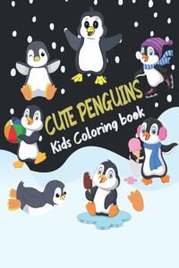 Cute Penguins Kids Coloring book
