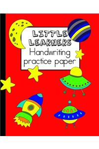 Little learners handwriting practice paper