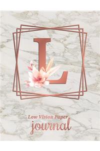 Low Vision Paper Journal